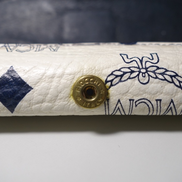 Vintage MCM White Monogram Visetos Coated Canvas Eyeglasses Case, Size Small main image 10